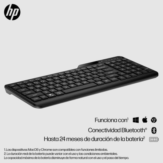 Tastiera HP 460 wireless Bluetooth multidispositivo con tastierino numerico nera
