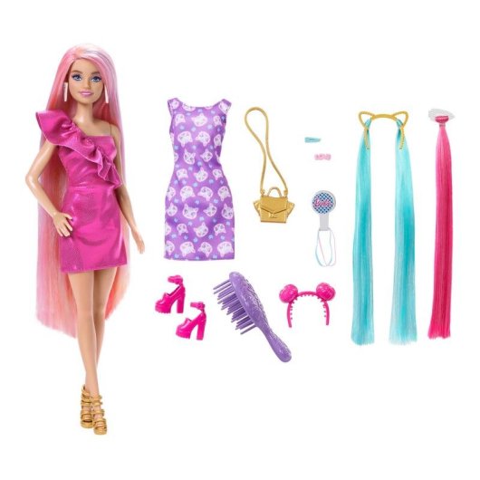 Boneca Barbie Totally Hair Loira Extralonga com Acessorios