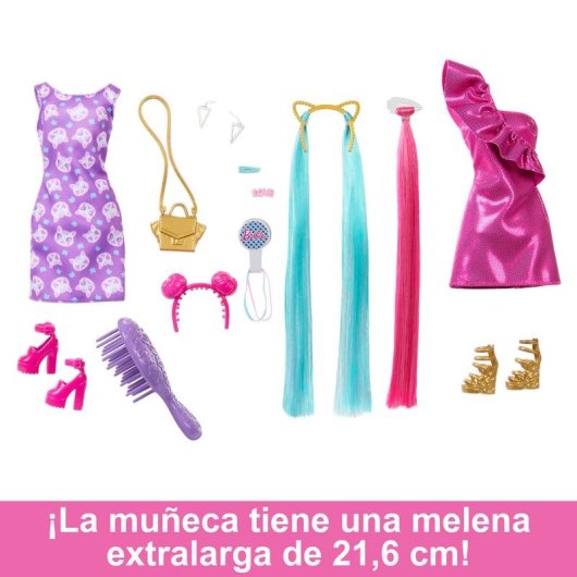 Boneca Barbie Totally Hair Loira Extralonga com Acessorios