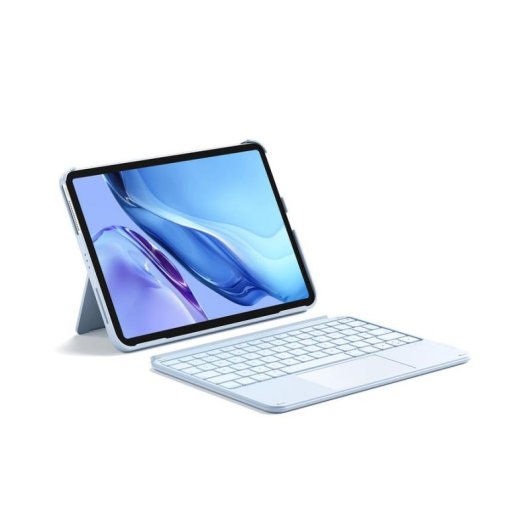 Tastatur INATECK KB04122 Bluetooth kabellos QWERTZ blau mit Touchpad
