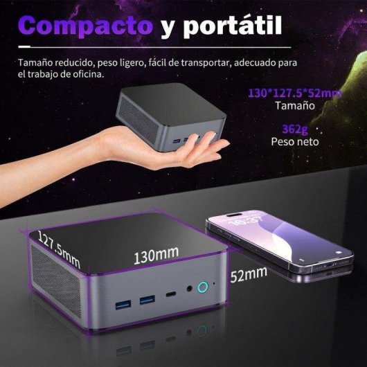 Mini PC Rolipo H90-11390H Intel Core i7 11390H 16GB 512GB SSD Iris Xe Windows 11 Pro Wi-Fi 6