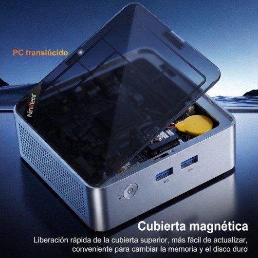 Mini PC Ninkear M6 Intel Pentium Gold 7505 8GB 256GB SSD UHD Graphics Windows 11 Pro Triple Pantalla WiFi 6