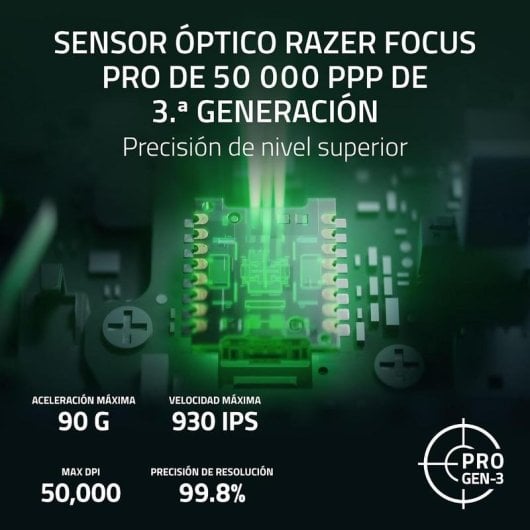Ratón Razer Naga V3 Pro Bluetooth Radiofrequenza 30000 DPI Nero Pulsanti programmabili