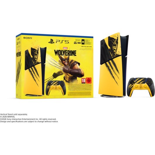 Sony PlayStation 5 Slim Digital Bundle Battle Yellow Marvel's Wolverine Edición Limitada