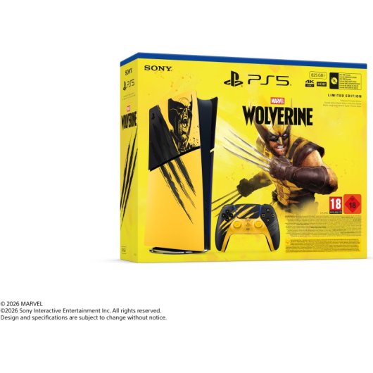 Sony PlayStation 5 Slim Digital Bundle Battle Yellow Marvel's Wolverine Edición Limitada