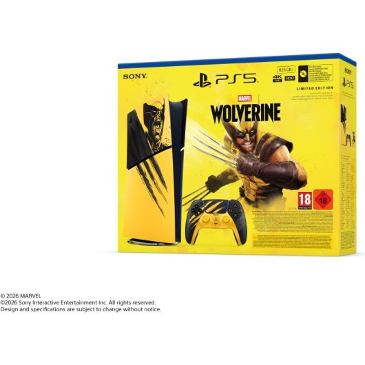 Sony PlayStation 5 Slim Digital Bundle Battle Yellow Marvel's Wolverine Edición Limitada