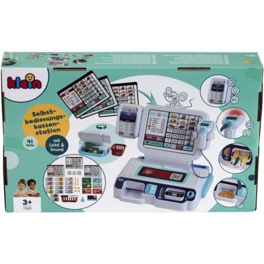 Caja registradora infantil Klein My Market 7265 Autoconsulta con pantalla y escáner
