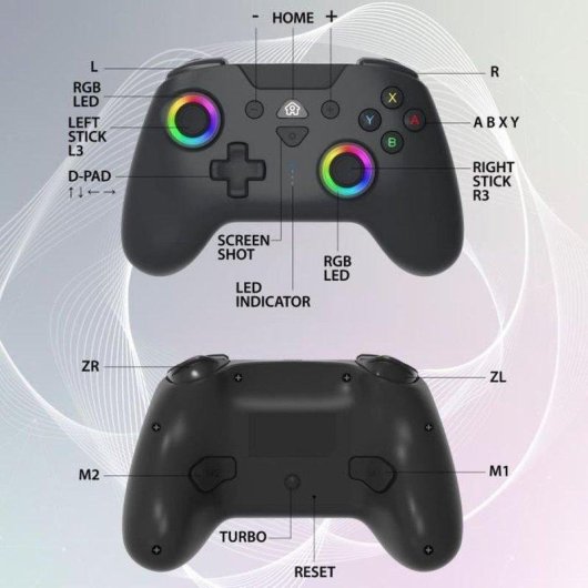 Mando Bluetooth Subsonic Switch Nero LED RGB 6 assi Turbo M1/M2