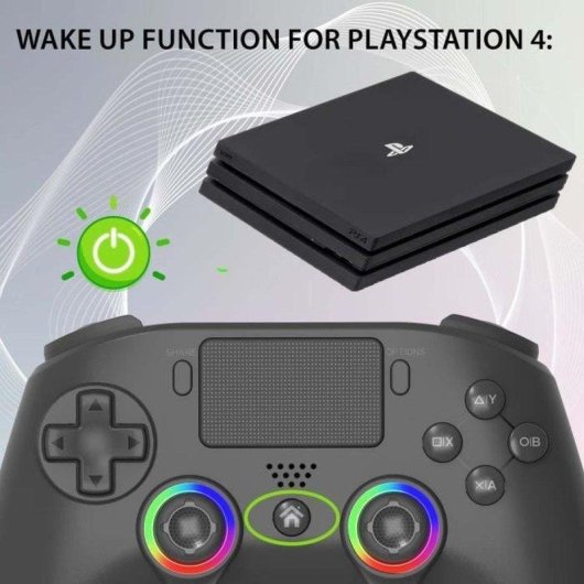 Controller Wireless Subsonic Led RGB Bluetooth USB-C PS4 PC