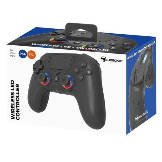 Controller Wireless Subsonic Led RGB Bluetooth USB-C PS4 PC
