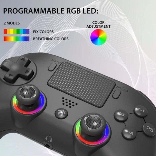 Controller Wireless Subsonic Led RGB Bluetooth USB-C PS4 PC
