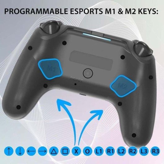 Controller Wireless Subsonic Led RGB Bluetooth USB-C PS4 PC