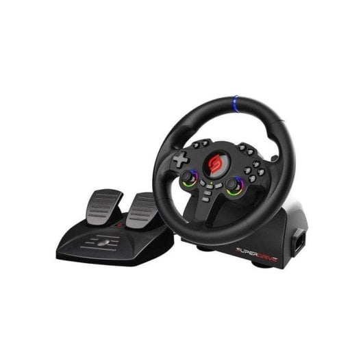 Volante gaming Subsonic Superdrive 220 RS-5 con pedales y LED multicolor para PS5/PC/Xbox/Switch