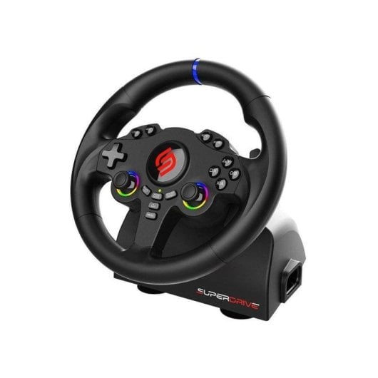 Volante gaming Subsonic Superdrive 220 RS-5 con pedales y LED multicolor para PS5/PC/Xbox/Switch