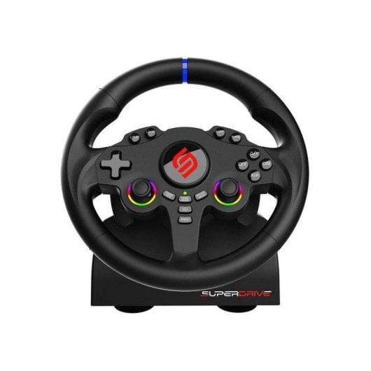 Volante gaming Subsonic Superdrive 220 RS-5 con pedales y LED multicolor para PS5/PC/Xbox/Switch