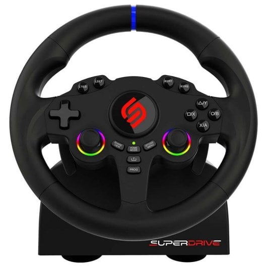 Volante gaming Subsonic Superdrive 220 RS-5 con pedales y LED multicolor para PS5/PC/Xbox/Switch