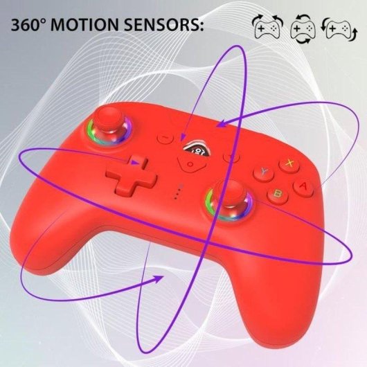 Mando Subsonic Sem Fio Bluetooth Vermelho LEDs RGB programaveis M1/M2 Switch