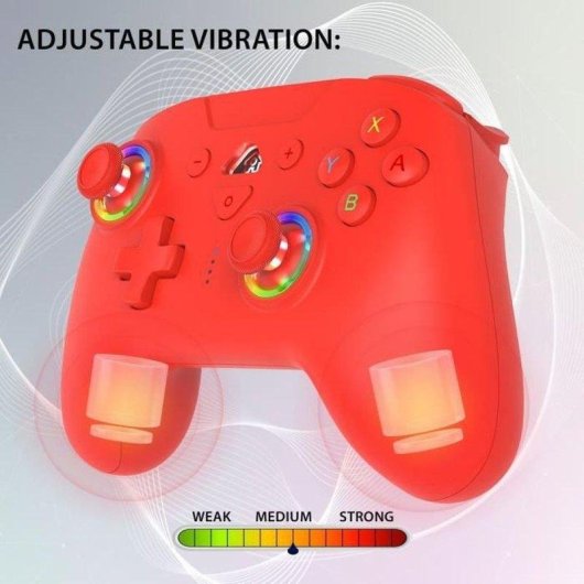 Mando Subsonic Sem Fio Bluetooth Vermelho LEDs RGB programaveis M1/M2 Switch