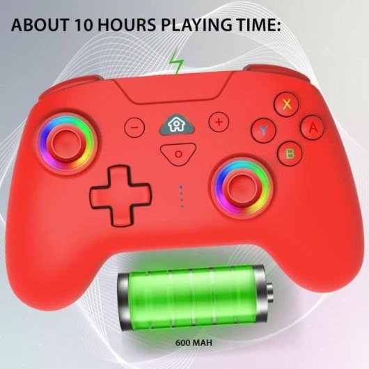 Mando Subsonic Sem Fio Bluetooth Vermelho LEDs RGB programaveis M1/M2 Switch