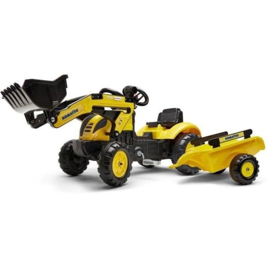 Tractopelle a pedales Falk Komatsu 2076M Pelle articulee Remorque Klaxon