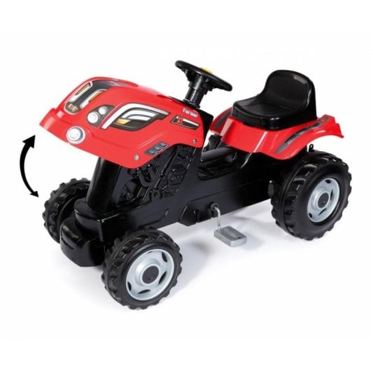 Traktor mit Pedalen Smoby Farmer XL Blau mit abnehmbarem Anhaenger