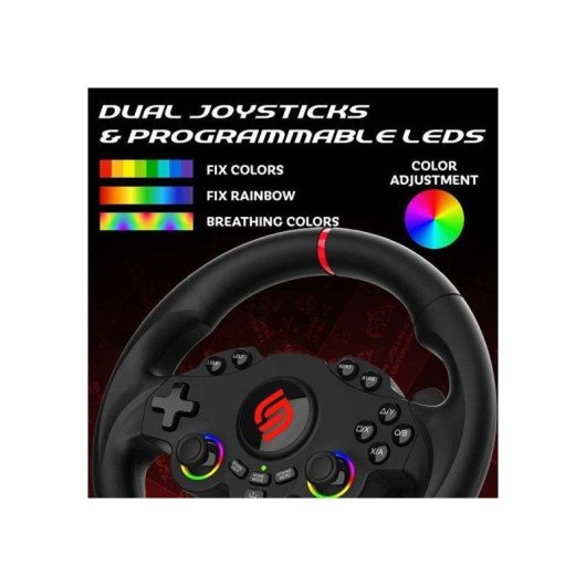 Volante Subsonic Superdrive 220 RS Gaming con Pedales LED Multiplataforma