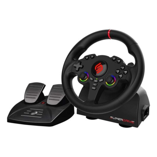 Volante Subsonic Superdrive 220 RS Gaming con Pedales LED Multiplataforma