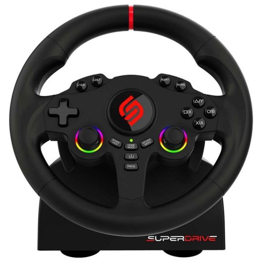 Volante Subsonic Superdrive 220 RS Gaming con Pedales LED Multiplataforma