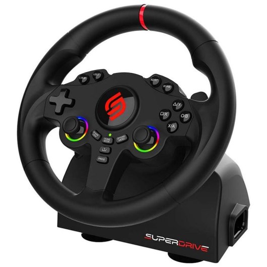Volante Subsonic Superdrive 220 RS Gaming con Pedales LED Multiplataforma