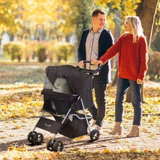 Passeggino Aosom Piccoli Pieghevole 3 Finestre 360 deg