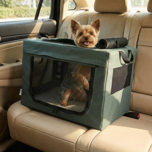 Trasportino Per Cani Mini E Gatti Aosom 60x42x42 cm Grigio