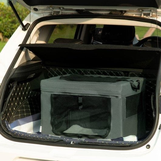 Trasportino Per Cani Mini E Gatti Aosom 60x42x42 cm Grigio