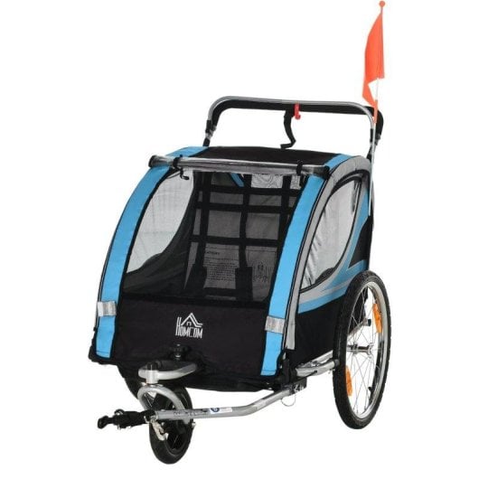 Rimorchio Bici Aosom 2 in 1 Blu