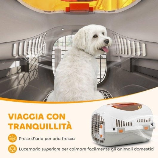 Trasportino Aosom 4 kg 49x32x31 cm Grigio