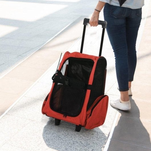Trasportino Zaino 2 in 1 Aosom 42x25x55cm Rosso