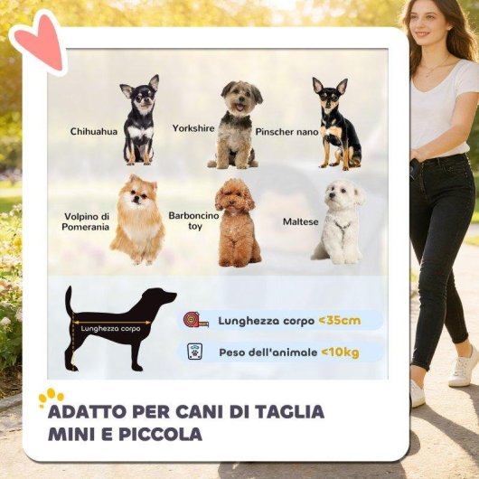 Passeggino per cani Aosom pieghevole con copertura antipioggia e cuscino lavabile Grigio