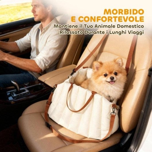 Seggiolino Auto Aosom Per Cani Piccoli Con Guinzaglio