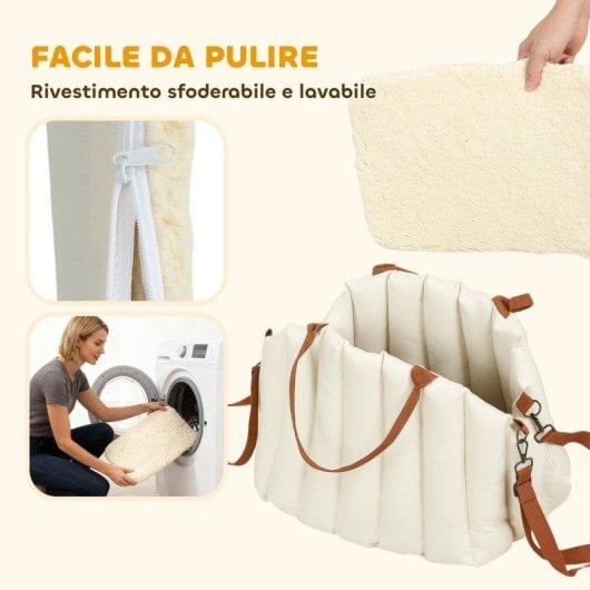 Seggiolino Auto Aosom Per Cani Piccoli Con Guinzaglio