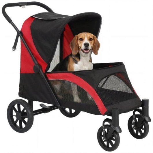 Passeggino per cani taglia media Aosom pieghevole Finestre