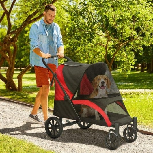 Passeggino per cani taglia media Aosom pieghevole Finestre