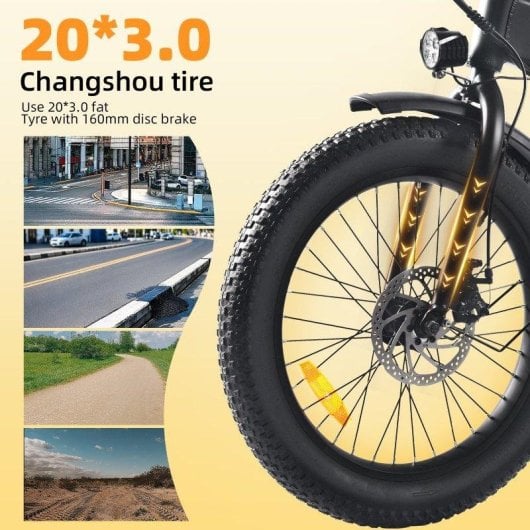 Bicicleta Eléctrica Kaisda K2c Motor 250W Batería 36V 10.4Ah Neumáticos 20" Plegable