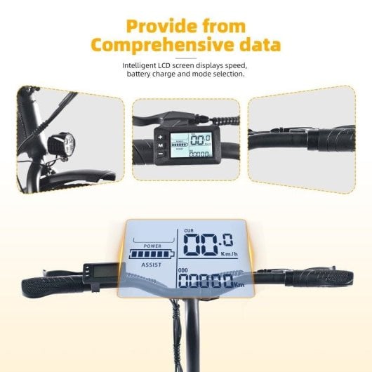 Bicicleta Eléctrica Kaisda K2c Motor 250W Batería 36V 10.4Ah Neumáticos 20" Plegable