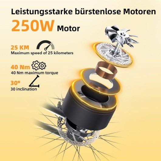 Bicicleta Eléctrica Kaisda K2c Motor 250W Batería 36V 10.4Ah Neumáticos 20" Plegable