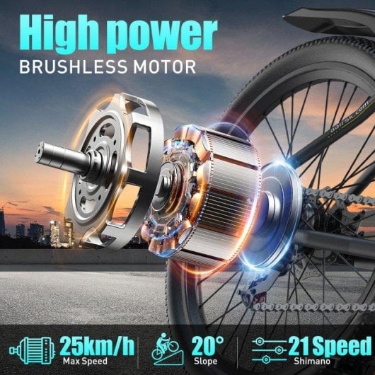 Bicicleta Eléctrica Aairsk GT900 250W 36V 13Ah 26" Todoterreno