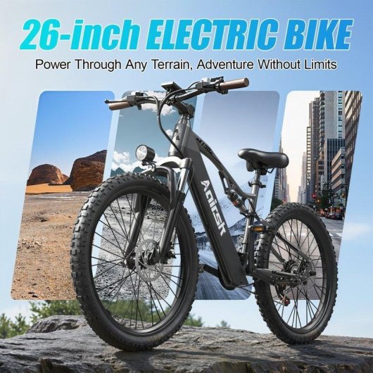 Bicicleta eléctrica Aairsk XT90 Motor 1500W Batería 48V 20Ah Todoterreno 26"