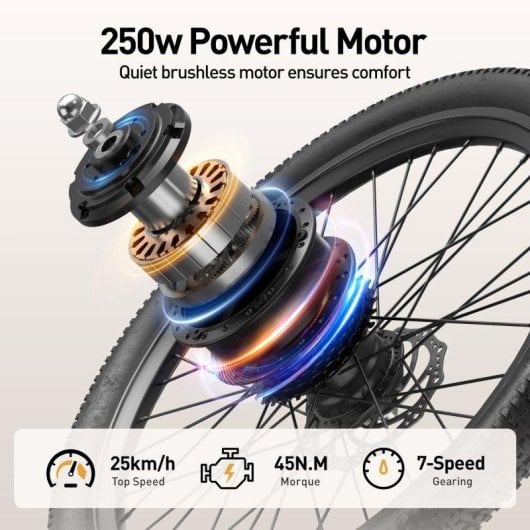 Bicicleta Eléctrica Aairsk SU7 250W 36V 13Ah 24" Todoterreno
