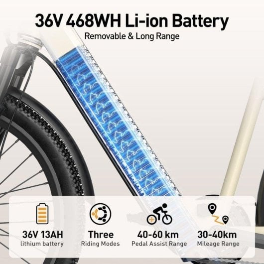 Bicicleta Eléctrica Aairsk SU7 250W 36V 13Ah 24" Todoterreno