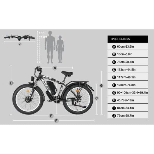 Philodo H8 Bicicleta Eléctrica Doble Motor 3000W 48V 26Ah Todoterreno 26"