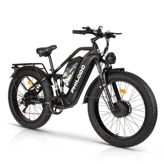 Bicicleta Eléctrica Philodo Jumbo Doble Motor 1000W Baterías Extraíbles 26"