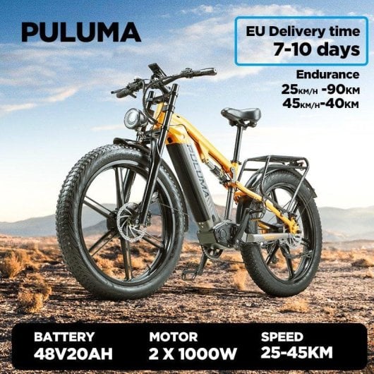 Bicicleta eléctrica Puluma PH003 Doble Motor 1000W 48V 20Ah
